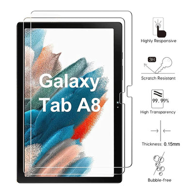 USP Samsung Galaxy Tab A8 (10.5'') Tempered Glass Screen Protector : Full Coverage, 9H Hardness, Bubble-free, Anti-fingerprint, Original Touch Feel-0