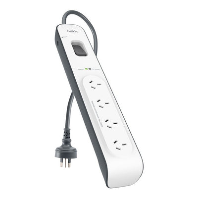 Belkin BSV400 4-Outlet 2-Meter Surge Protection Strip,  Protects Against Spikes And Fluctuations, CEW $20,000,2YR , Power Board-0