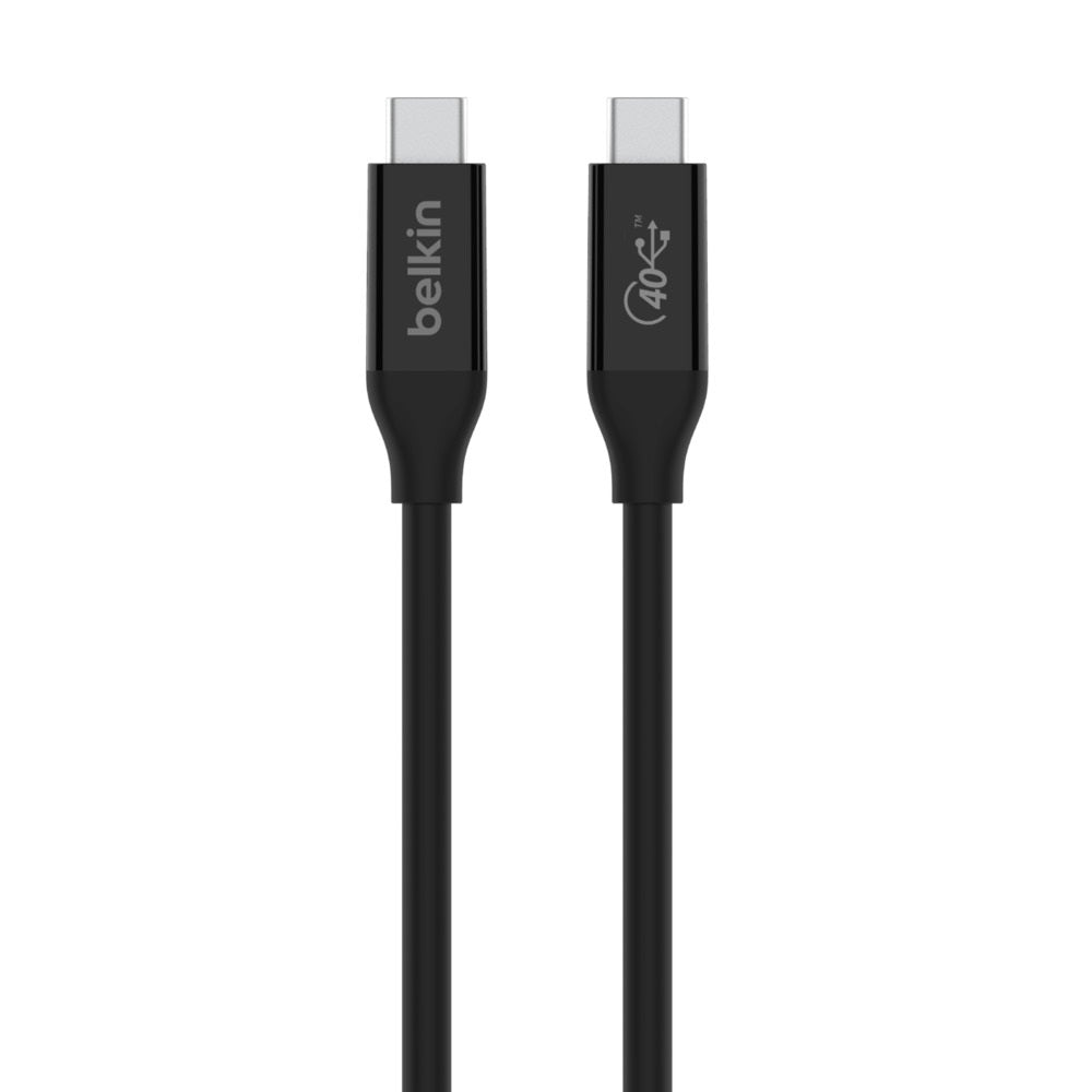 Belkin USB4 USB-C to USB-C  Cable (0.8M/2.6ft) - (INZ001BT0.8MBK),100W PD,40Gbps,Thunderbolt 3,Samsung Galaxy,iPad,MacBook,Google,OPPO,Nokia,2YR-0