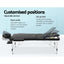 Zenses Massage Table 70cm Portable 3 Fold Aluminium Beauty Bed Black-3