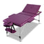 Zenses Massage Table 75cm Portable 3 Fold Aluminium Beauty Bed Violet-0