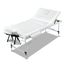 Zenses Massage Table 75cm Portable 3 Fold Aluminium Beauty Bed White-0