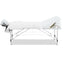 Zenses Massage Table 75cm Portable 3 Fold Aluminium Beauty Bed White-2