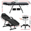 Zenses Massage Table Adjustable Salon Bed Chair 3-Fold Black-1