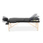 Zenses Massage Table 60cm Portable 3 Fold Wooden Beauty Bed Black-2