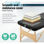 Zenses Massage Table 60cm Portable 3 Fold Wooden Beauty Bed Black-3