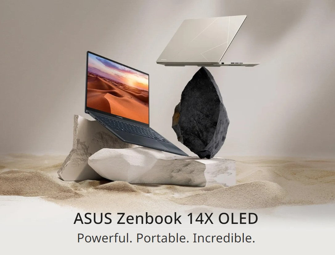 ASUS ZenBook 14X 14.5' 2.8K OLED Intel i5-13500H 16GB DDR5 512GB SSD Windows 11 Home Iris Xe Graphics ErgoSense KB Touchpad 180° Hinge 1.5kg-0