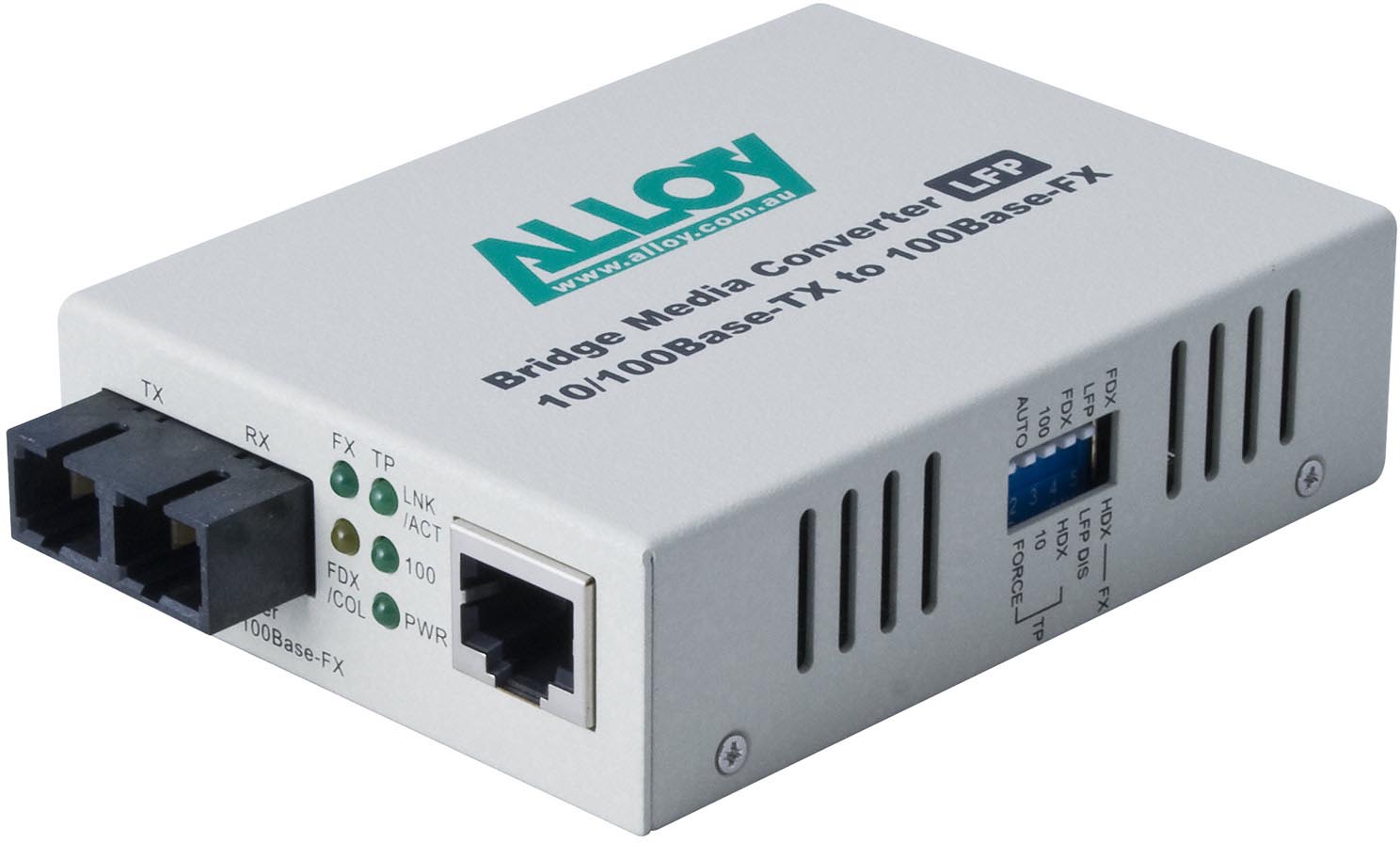 Alloy FCR200SC.40  10/100Base-TX to 100Base-FX Single Mode Fibre (SC) Converter with LFP via FEF or FM. 40Km-0