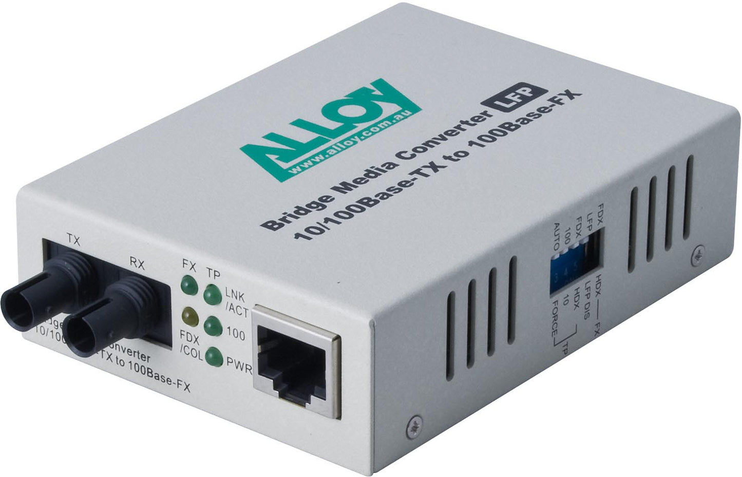 Alloy FCR200STR  10/100Base-TX to 100Base-FX Multimode Fibre (STR) Converter with LFP via FEF or FM. 2Km-0