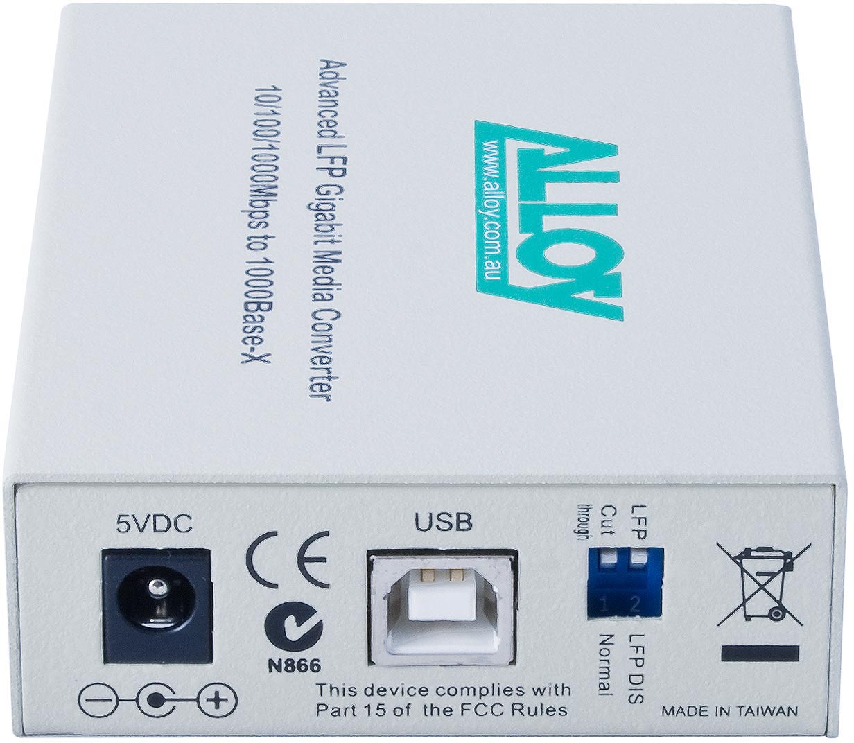 Alloy GCR2000ST 10/100/1000Base-T to Gigabit Fibre (ST) Converter with LFP via FEF or FM. 220m or 550m-0