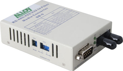 Alloy SCR460ST-1  RS-232/422/485 Serial DB-9 to Multimode Fibre Converter. Max. range 2Km-0