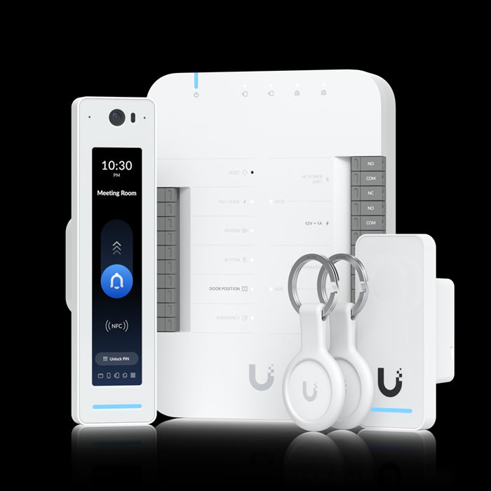 Ubiquiti UniFi Access Gen 2 Pro Starter Kit - Comprehensive UniFi Access Starter Kit - UniFi Dream Machine Pro required, 2Yr Warr-0