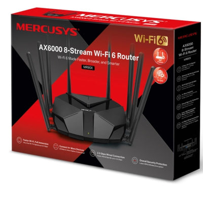 Mercusys MR90X AX6000 8-Stream Wi-Fi 6 Router, Up to 6 Gbps, MU-MIMO, OFDMA,WPA3-0