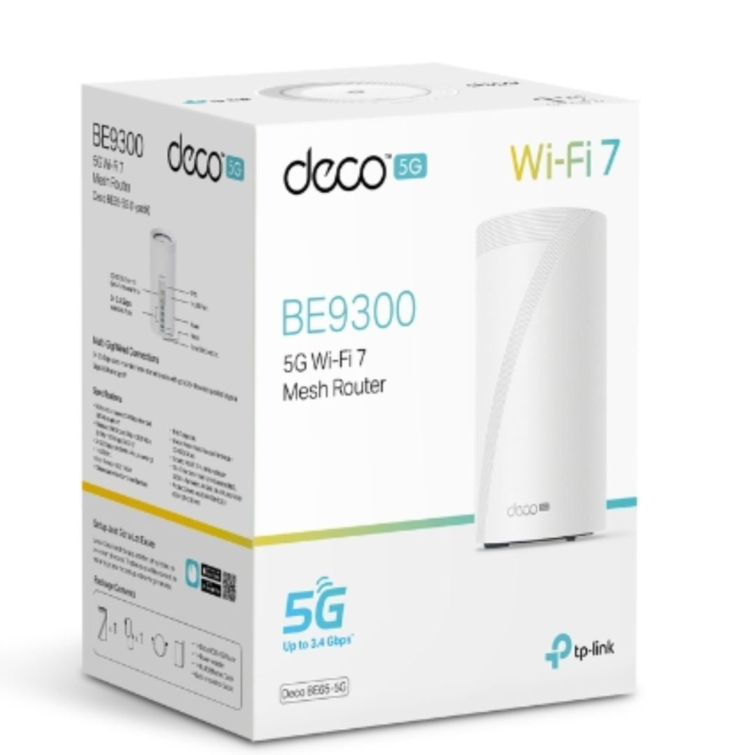 TP-Link Deco BE65-5G(1-pack) 5G BE9300 Tri-Band Whole Home Mesh Wi-Fi 7 Gateway (WIFI7)-0