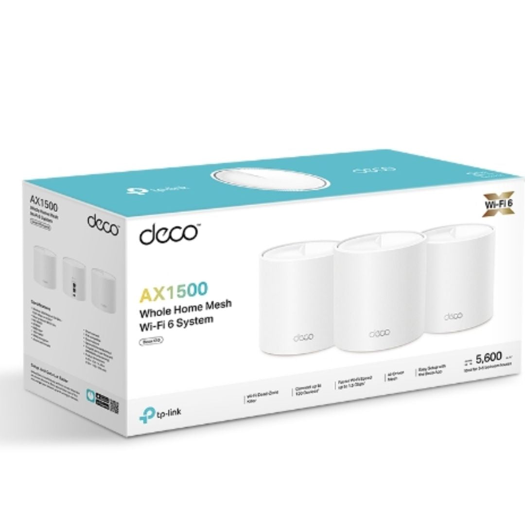 TP-Link Deco X1500(3-pack)  AX1500 Whole Home Mesh Wi-Fi 6 System-0