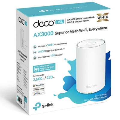 TP-Link Deco X50-DSL(1-pack) AX3000 VDSL Whole Home Mesh WiFi 6 Router-0