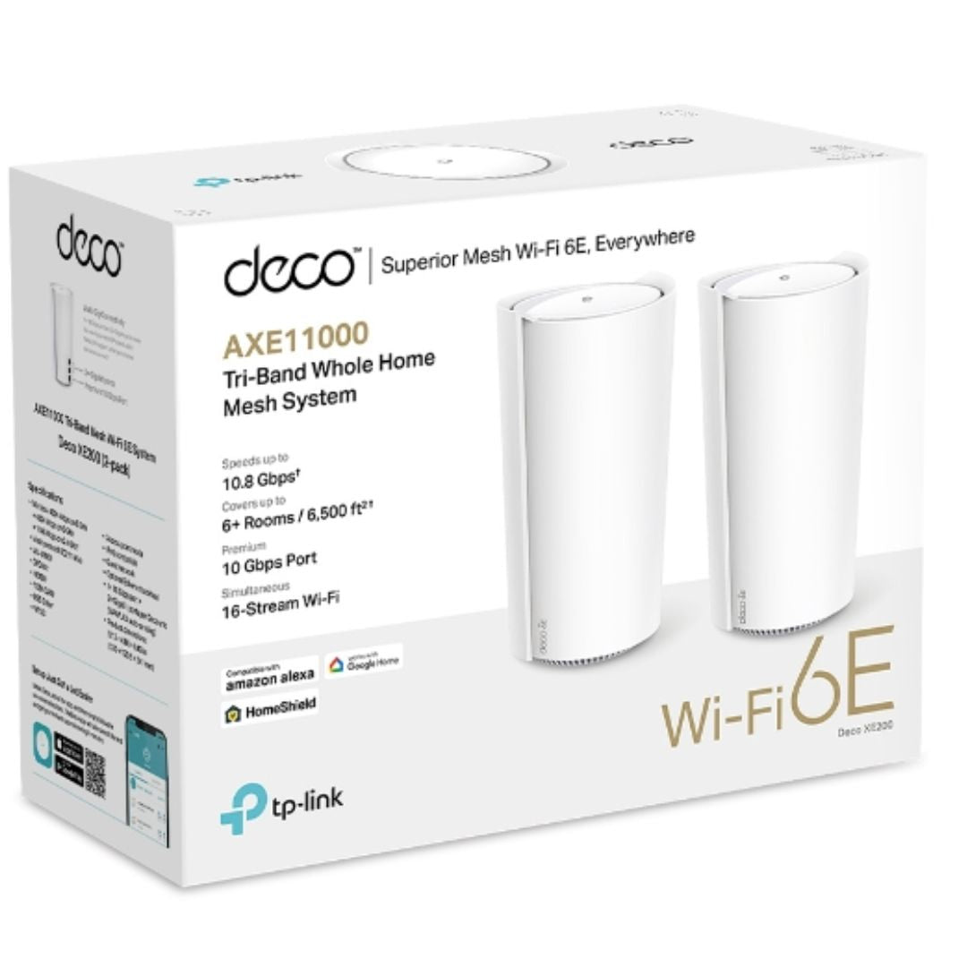 TP-Link Deco XE200(1-pack) AXE11000 Whole Home Mesh Wi-Fi 6E System-0