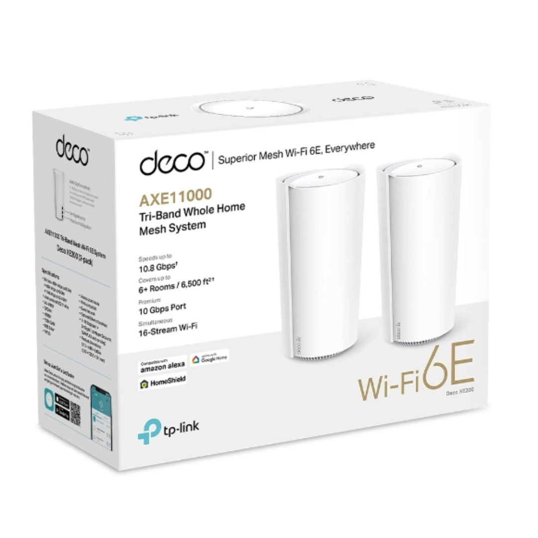 TP-Link Deco XE200(2-pack) AXE11000 Whole Home Mesh Wi-Fi 6E System-0