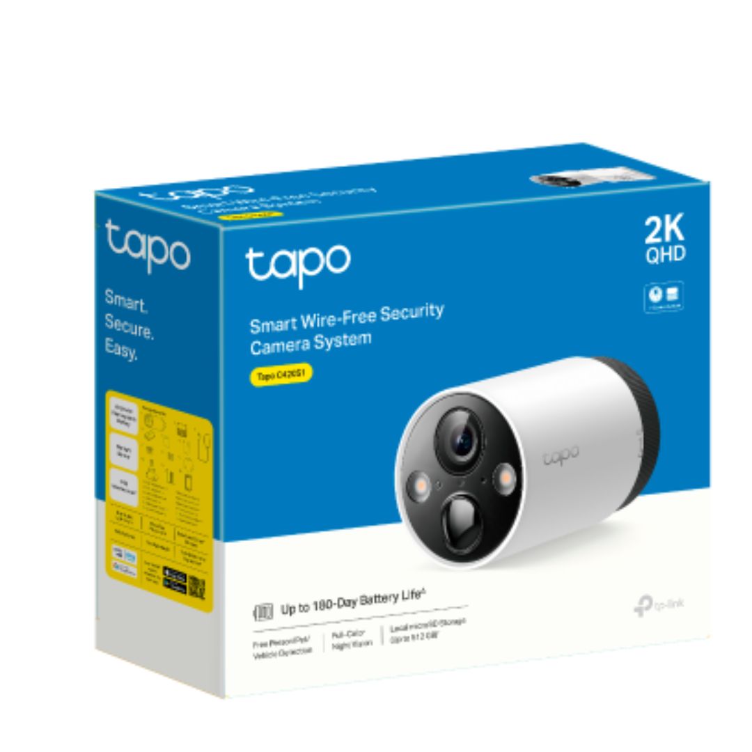 TP-Link Tapo C420S1 Smart Wire-Free Security Camera System, 1-Camera System-0