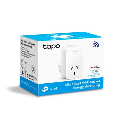 TP-Link Tapo P110 Mini Smart Wi-Fi Socket, Energy Monitoring, Tapo App, Remote Control, Schedule & Timer, Voice Control, Away Mode, Easy Setup-0