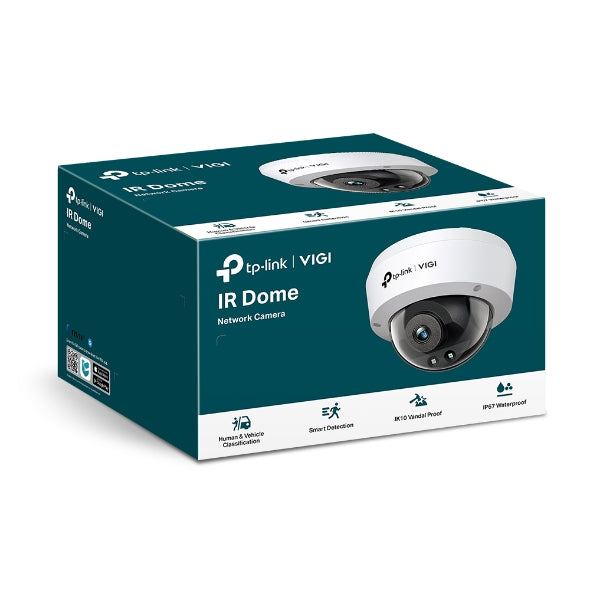 TP-Link VIGI 2MP C220I(2.8mm) IR Dome Network Camera, 2.8mm Lens, Smart Detection, 3YWT-0