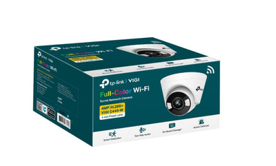 TP-Link VIGI 4MP C440-W(4mm) Full-Colour Wi-Fi Turret Network Camera,4mm Lens, Smart Detection, 3YW-0