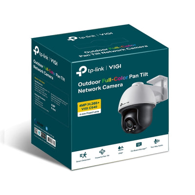 TP-Link VIGI 4MP C540(4mm) Outdoor Full-Colour Pan Tilt Network Camera, 4mm Lens, Smart Detection, 3YW-0