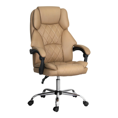 Artiss Executive Office Chair Leather Recliner Espresso-0