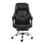 Artiss Executive Office Chair Leather Footrest Black-2