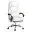 Artiss Executive Office Chair Leather Footrest White-0