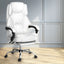 Artiss Executive Office Chair Leather Footrest White-6