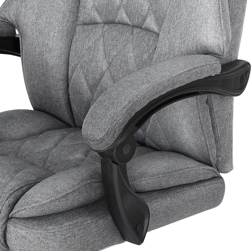 Artiss Executive Office Chair Fabric Recliner Grey-3