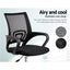 Artiss Mesh Office Chair Mid Back Black-3