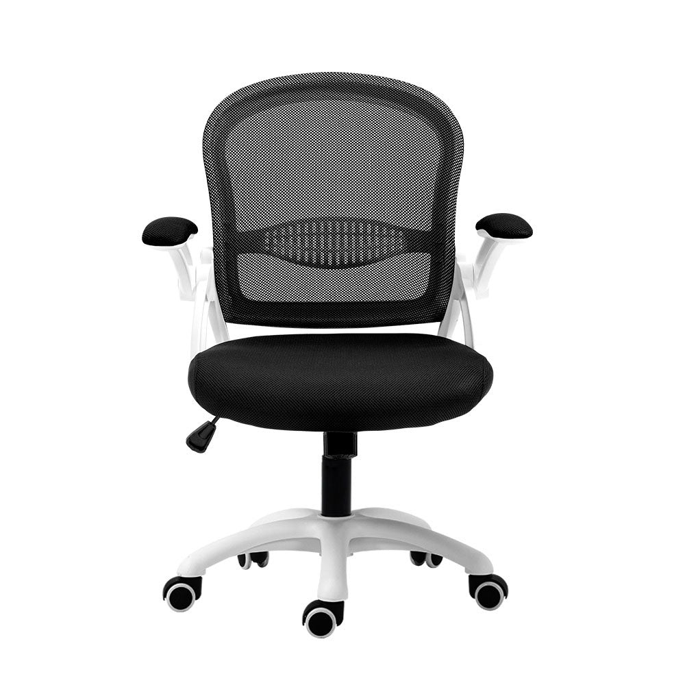 Artiss Mesh Office Chair Mid Back Black-2