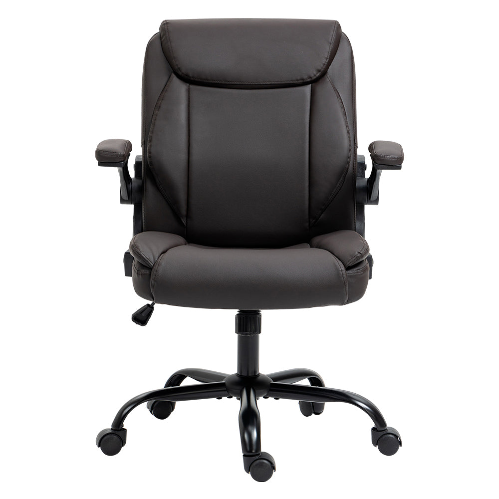 Artiss Executive Office Chair Mid Back Brown-2