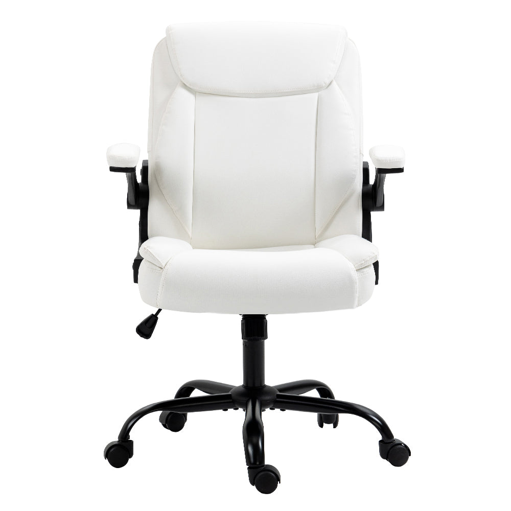 Artiss Executive Office Chair Mid Back White-2