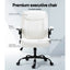 Artiss Executive Office Chair Mid Back White-3