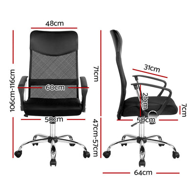 Artiss Mesh Office Chair High Back Black-1