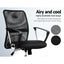 Artiss Mesh Office Chair Mid Back Black-4