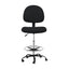 Artiss Office Chair Drafting Stool Fabric Chairs Black-2