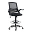 Artiss Office Chair Drafting Stool Mesh Chairs Black-0