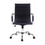 Artiss Office Chair Conference Chairs PU Leather Mid Back Black-2