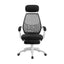 Artiss Mesh Office Chair Recliner Black White-2