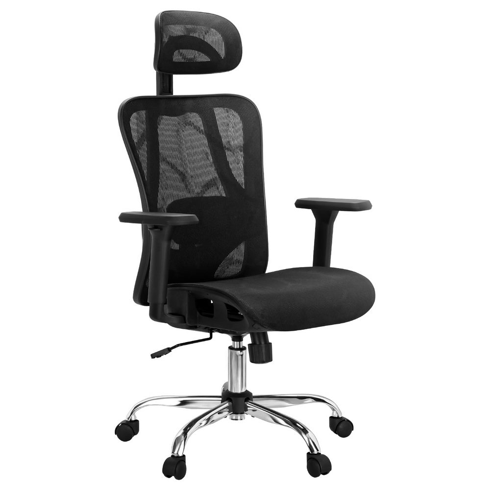 Artiss Ergonomic Office Chair Recline Black-0