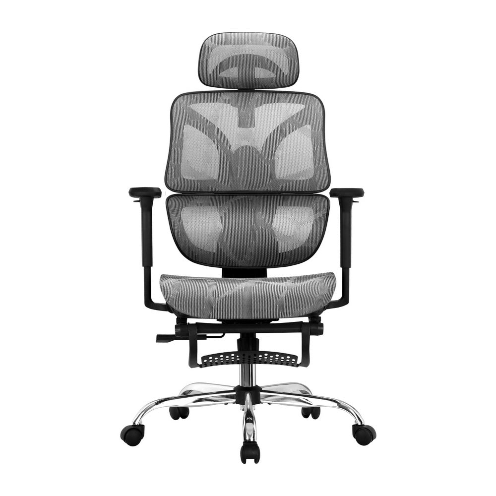 Artiss Ergonomic Office Chair Footrest Grey-2