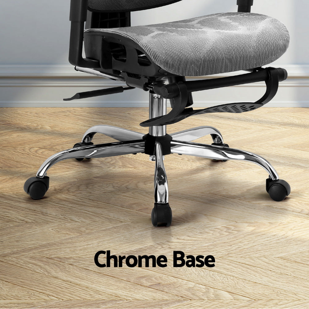 Artiss Ergonomic Office Chair Footrest Grey-5