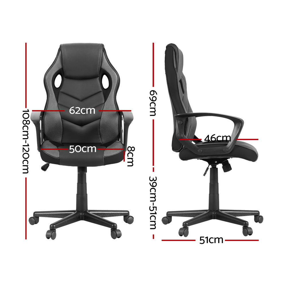 Artiss Gaming Office Chair Computer Chairs Grey-1