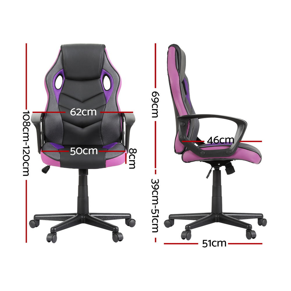 Artiss Gaming Office Chair Computer Chairs Purple-1