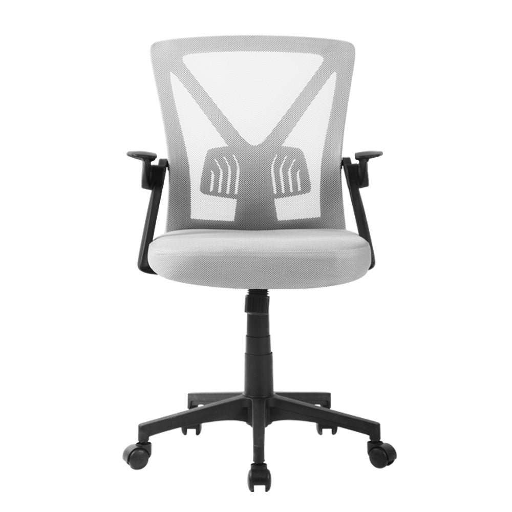 Artiss Mesh Office Chair Mid Back Grey-2