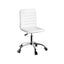 Artiss Office Chair Conference Chairs PU Leather Low Back White-0